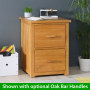 London Oak 2 Drawer Filing Cabinet