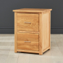 London Oak 2 Drawer Filing Cabinet