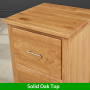 London Oak 2 Drawer Filing Cabinet