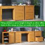 London Oak 2 Drawer Filing Cabinet