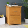 London Oak 2 Drawer Filing Cabinet