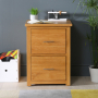 London Oak 2 Drawer Filing Cabinet