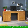 London Oak Large Twin Pedestal Home Office Desk