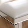 Venetian Mirrored Stool with White Seat Pad