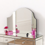 Venetian Mirrored 2 Drawer Dressing Table + Tri-Sided Vanity Mirror Set