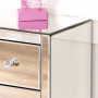 Venetian Mirrored 3 Drawer Slim Narrow Bedside