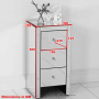 Venetian Mirrored 3 Drawer Slim Narrow Bedside