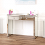 Venetian Mirrored 2 Drawer Dressing Console Table