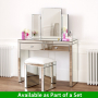 Venetian Mirrored 2 Drawer Dressing Console Table