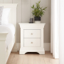 Wilmslow White Painted 2 Drawer Bedside Table