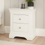 Wilmslow White Painted 2 Drawer Bedside Table