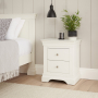 Wilmslow White Painted 2 Drawer Bedside Table