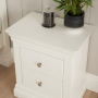 Wilmslow White Painted 2 Drawer Bedside Table