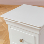 Wilmslow White Painted 2 Drawer Slim Bedside Table