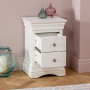 Wilmslow White Painted 2 Drawer Slim Bedside Table