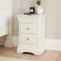 Wilmslow White Painted 2 Drawer Slim Bedside Table