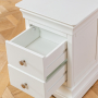 Wilmslow White Painted 2 Drawer Slim Bedside Table