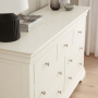 Wilmslow White Painted Large Wide 3 over 4 Chest of Drawers