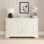 Wilmslow White Painted Large Wide 3 over 4 Chest of Drawers