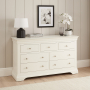 Wilmslow White Painted Large Wide 3 over 4 Chest of Drawers