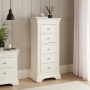 Wilmslow White Painted 5 Drawer Tallboy Wellington Chest of Drawers