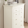 Wilmslow White Painted Tall 4 over 3 Drawer Chest of Drawers