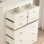 Wilmslow White Painted Tall 4 over 3 Drawer Chest of Drawers