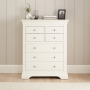 Wilmslow White Painted Tall 4 over 3 Drawer Chest of Drawers