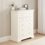 Wilmslow White Painted Tall 4 over 3 Drawer Chest of Drawers