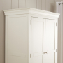 Wilmslow White Painted 2 Door Double Wardrobe with Drawer