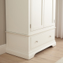 Wilmslow White Painted 2 Door Double Wardrobe with Drawer