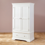 Wilmslow White Painted 2 Door Double Wardrobe with Drawer