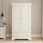 Wilmslow White Painted 2 Door Double Wardrobe with Drawer