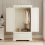 Wilmslow White Painted 2 Door Double Wardrobe with Drawer