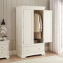 Wilmslow White Painted 2 Door Double Wardrobe with Drawer