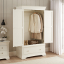 Wilmslow White Painted 2 Door Double Wardrobe with Drawer