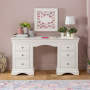 Wilmslow White Painted Double Pedestal Dressing Table