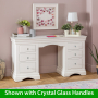 Wilmslow White Double Pedestal Dressing Table Mirror and Stool Set