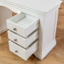 Wilmslow White Double Pedestal Dressing Table Mirror and Stool Set