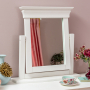 Wilmslow White Double Pedestal Dressing Table Mirror and Stool Set