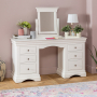 Wilmslow White Double Pedestal Dressing Table Set with Mirror