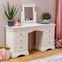 Wilmslow White Double Pedestal Dressing Table Set with Mirror