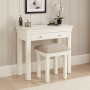 Wilmslow White 1 Drawer Dressing Table Set with Stool