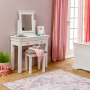 Wilmslow White 1 Drawer Dressing Table Set with Mirror & Stool