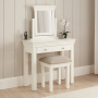 Wilmslow White 1 Drawer Dressing Table Set with Mirror & Stool