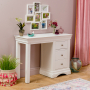 Wilmslow White Painted Single Pedestal Dressing Table