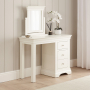 Wilmslow White Single Pedestal Dressing Table Set with Mirror