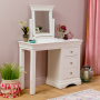 Wilmslow White Single Pedestal Dressing Table Set with Mirror