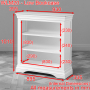 Wilmslow White Painted Small Low Compact Adjustable 2 Shelf Bookcase