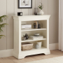 Wilmslow White Painted Small Low Compact Adjustable 2 Shelf Bookcase